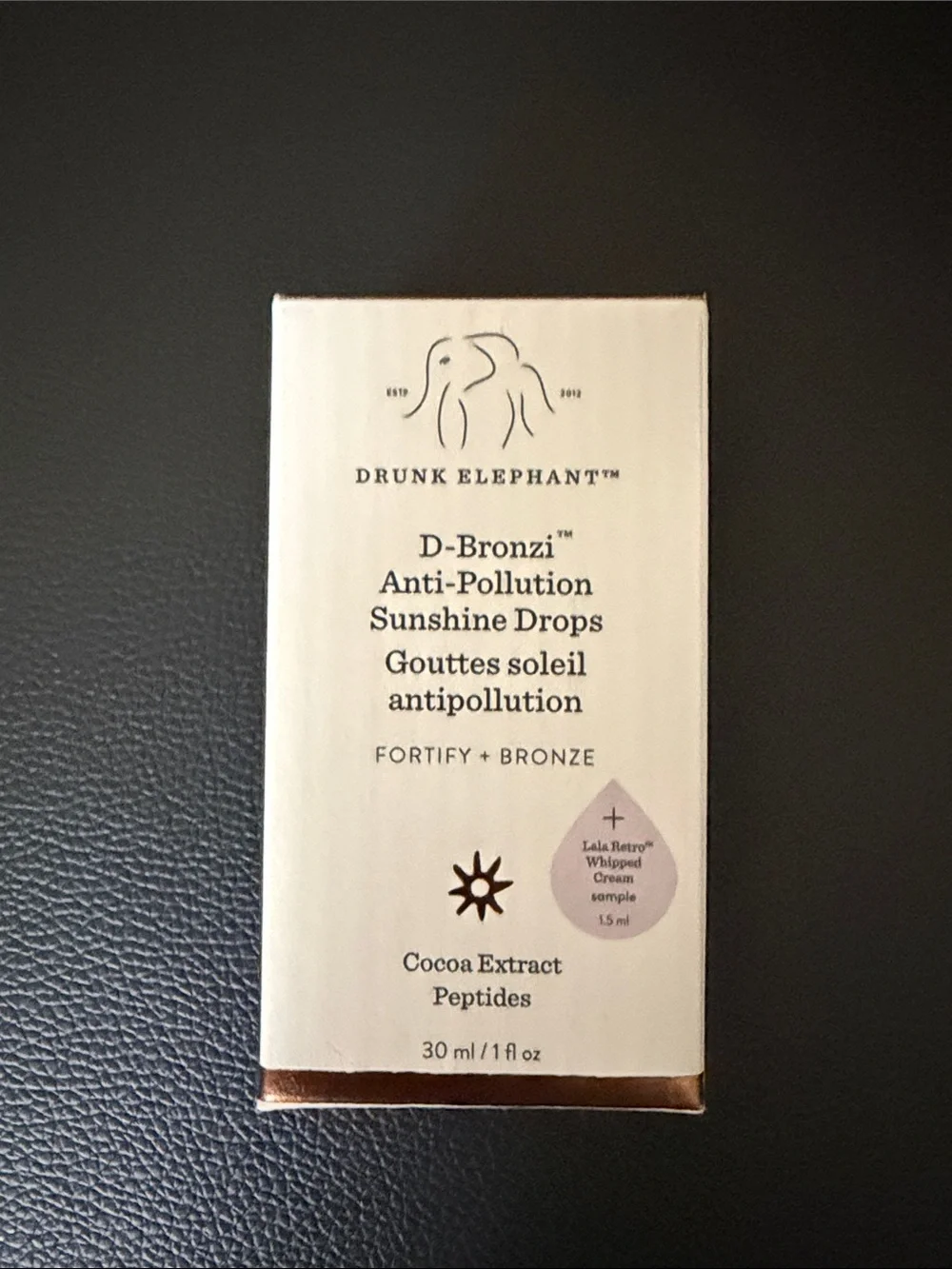 Drunk Elephant D-Bronzi Anti-Pollution Sunshine Drops - Beige with Rose Accent